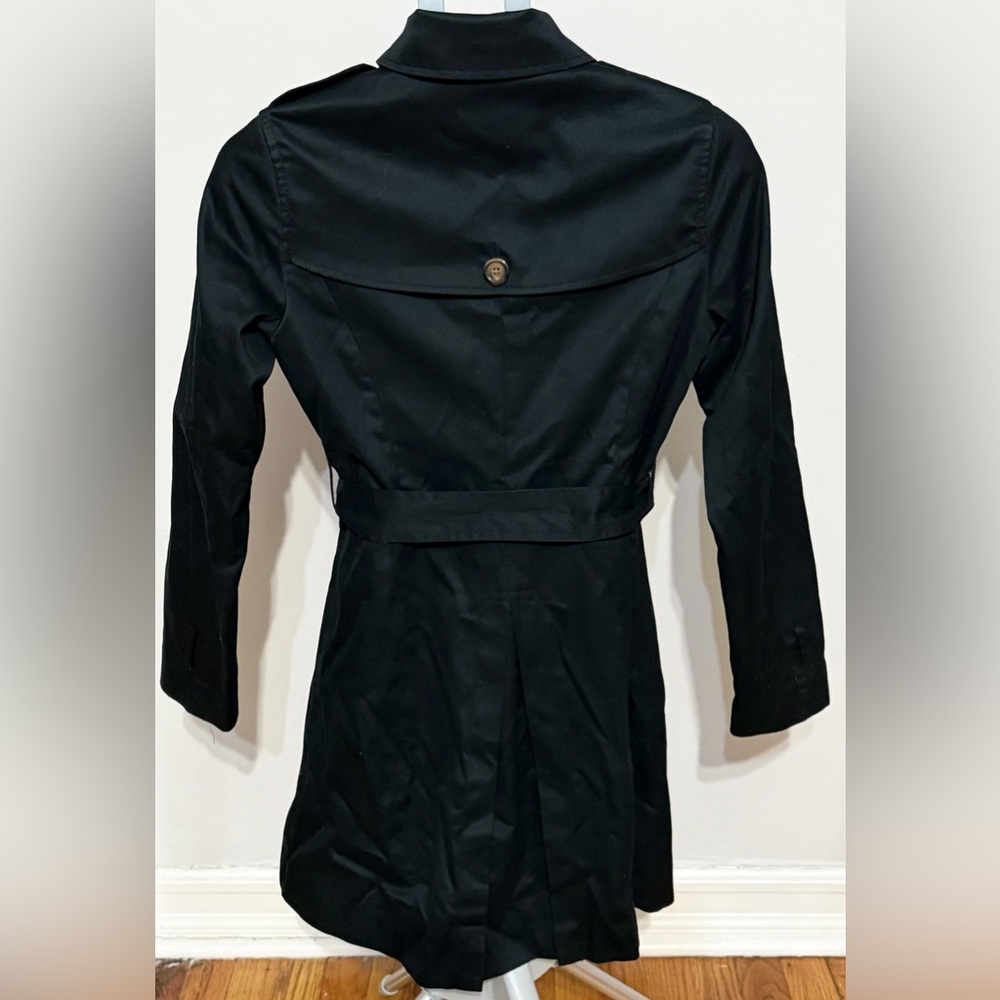 Banana Republic Black Double-Breasted Trench Coat – XS - Picture 4 of 9